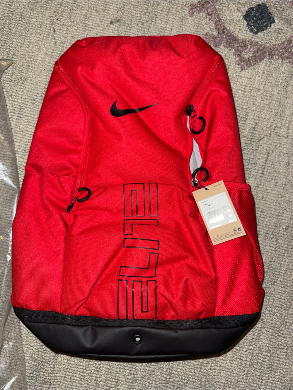 Nike Red Elite Training Backpack with Black Accents